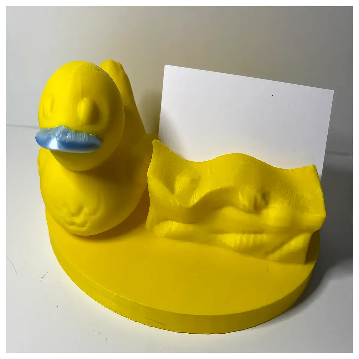 funny rubber duck business card holder desk organizer cute cartoon office supplies storage box for men women