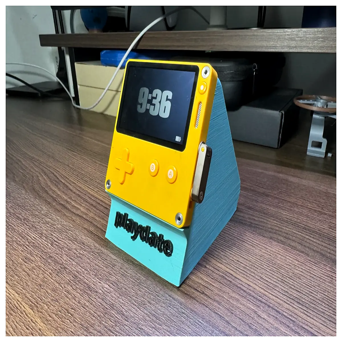 playdate handheld console dock holder vertical base for desk organization and safe storage
