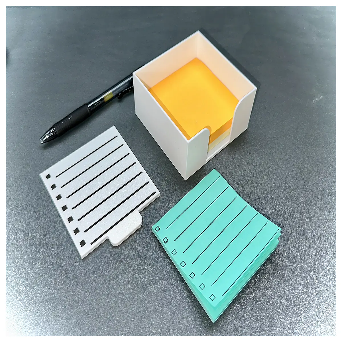 sticky note holder organizer desktop stationery storage box for to do list templates memo pad container office supplies