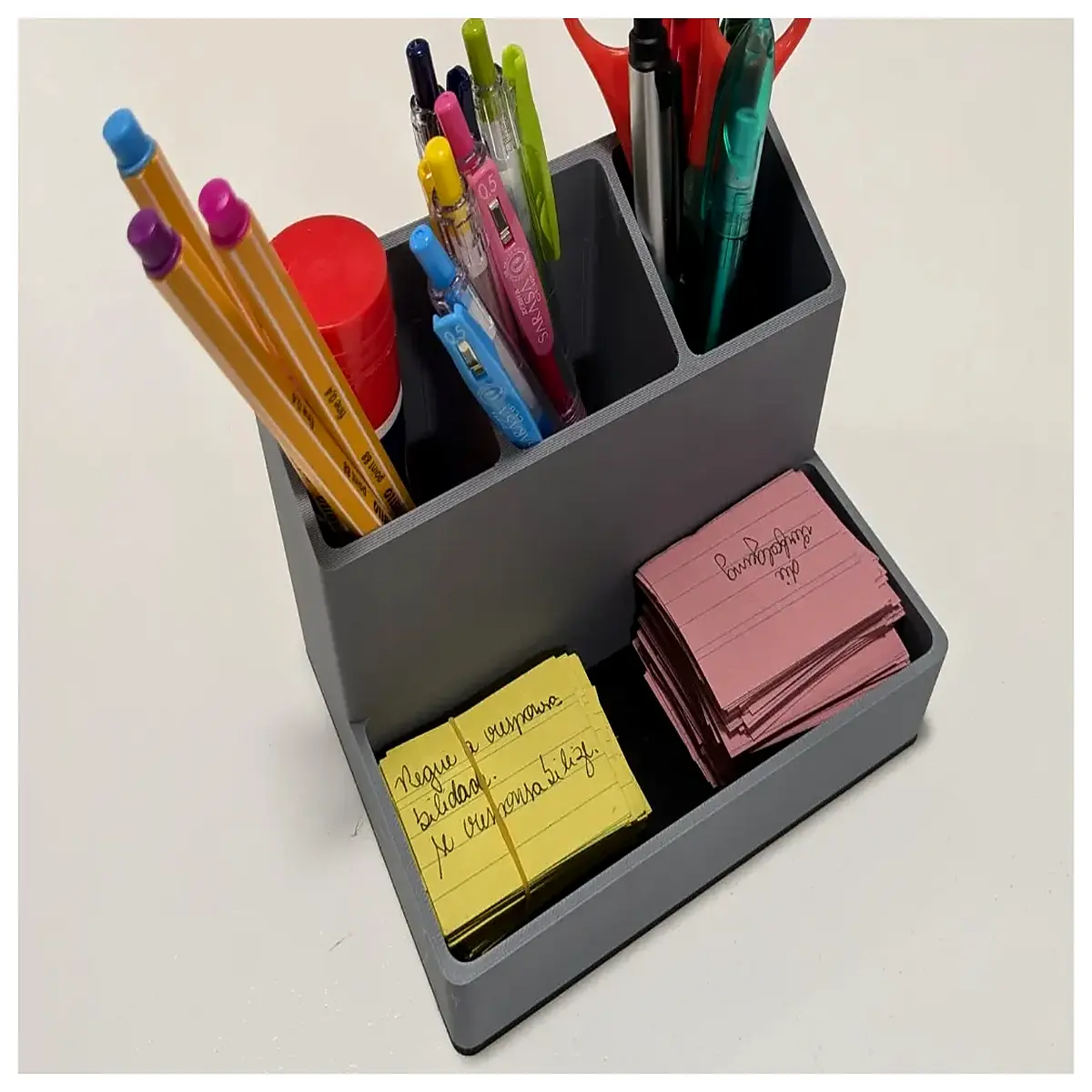 pen holder desk organizer with compartments stationery storage box office supplies caddy pen cup rack for home office