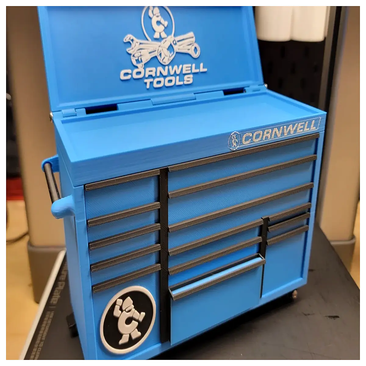 cornwell tool chest with lid desktop organizer business storage box duty metal toolbox for office garage workshop
