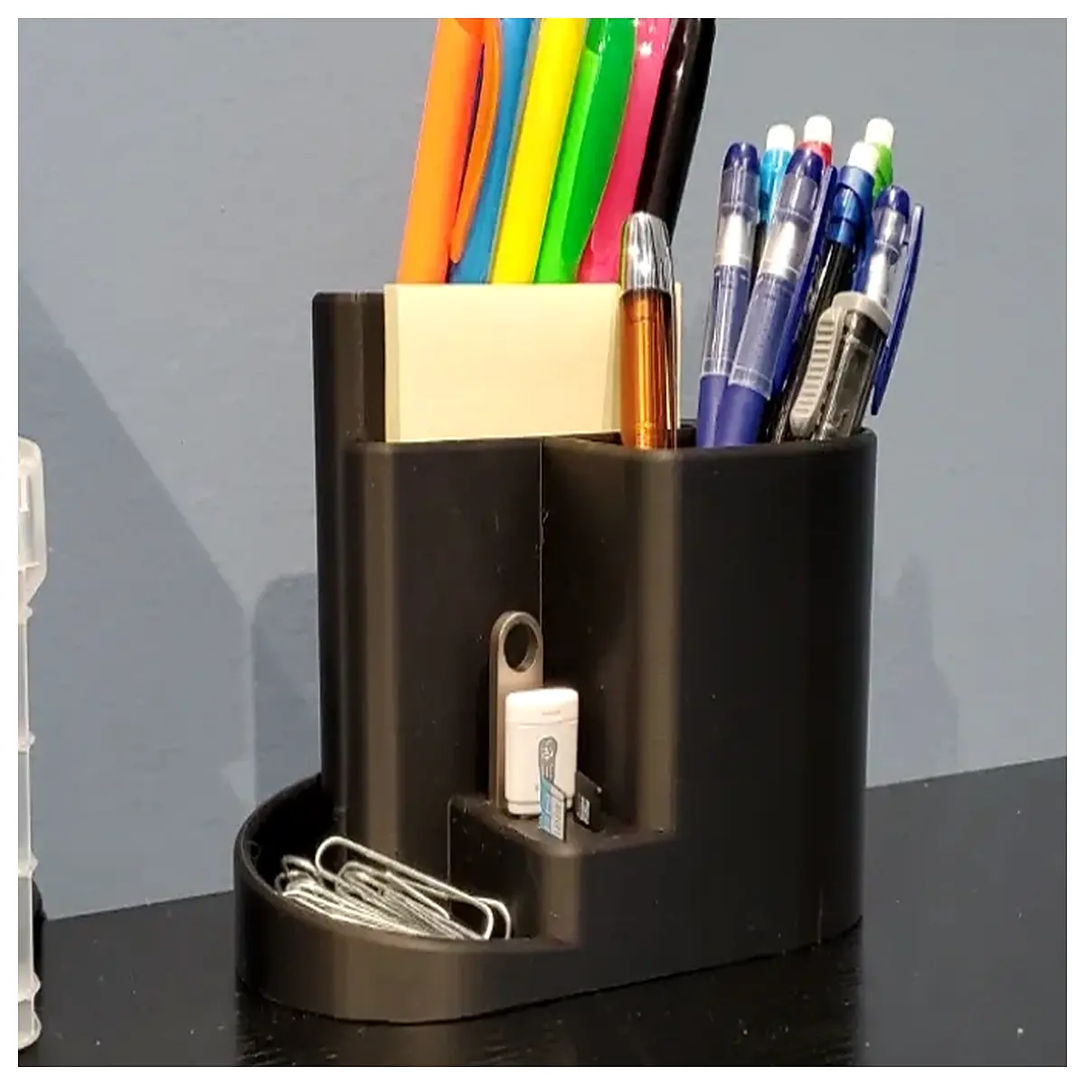 desk organizer for home office desktop storage solutions cable management tray small items holder