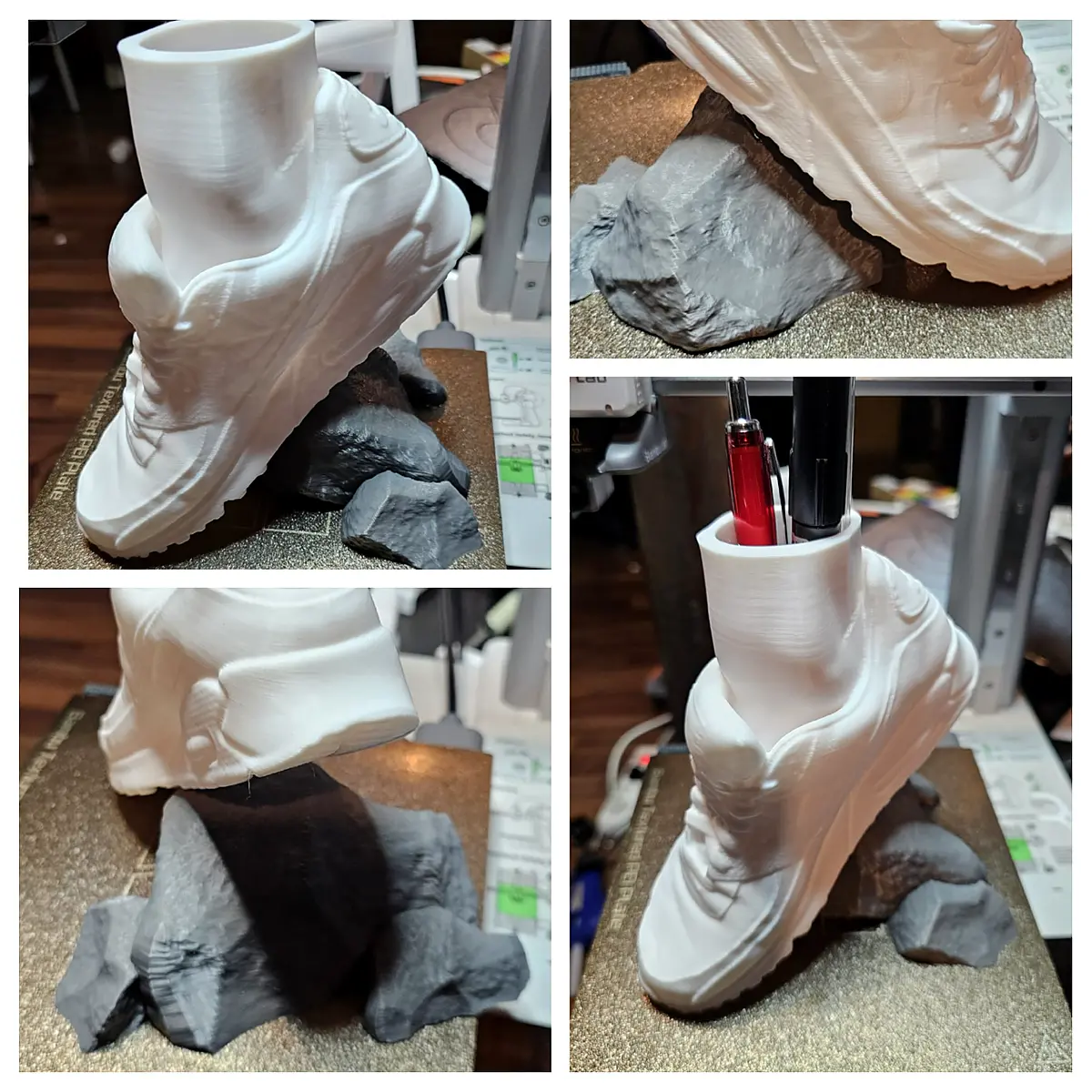 shoe pencil holder desk organizer stationery storage students office decor