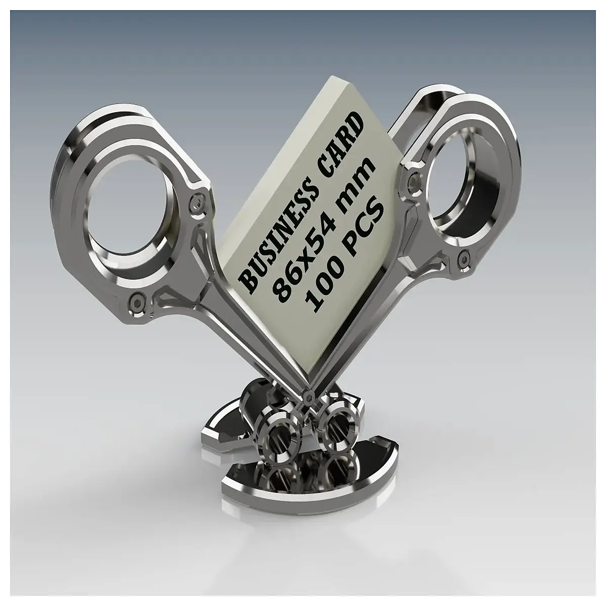 metal piston rod business card holder desk organizer office supplies sleek modern name card