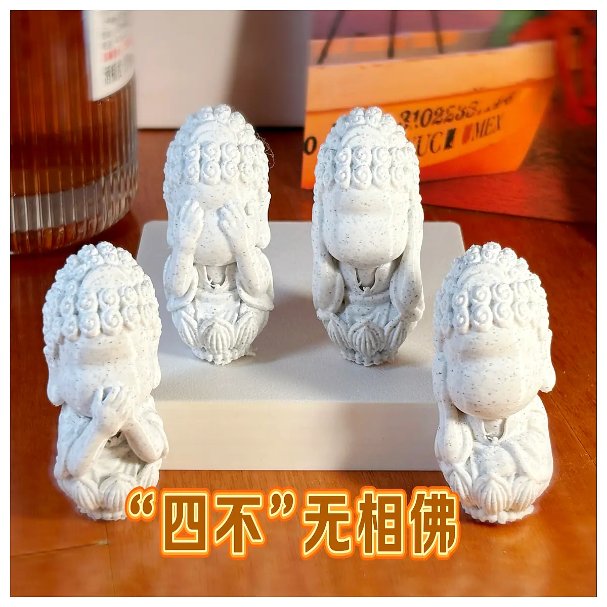 zen buddha statue small desk ornament calm water feature decor peaceful home office spiritual gift minimalist aesthetic