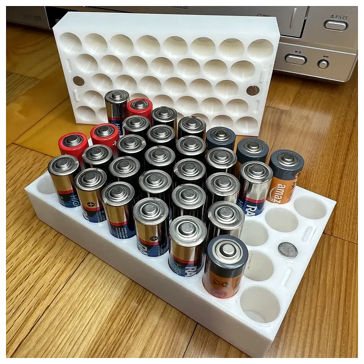 aa battery organizer box storage container for remote control spare cells travel case holder