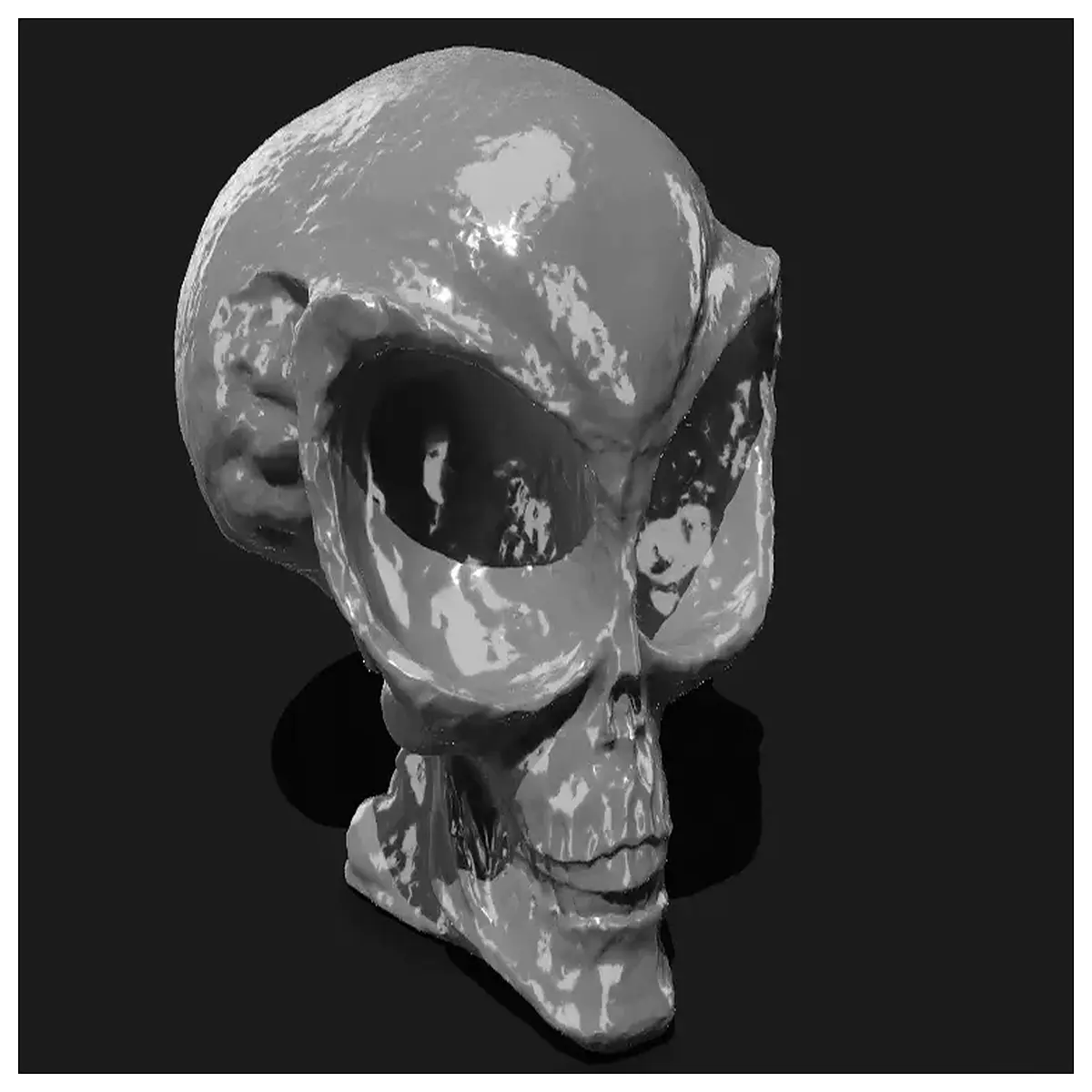 alien skull decor space skeleton wall art sci fi horror room accessories gothic alien head statue extraterrestrial party supplies dark fantasy decor