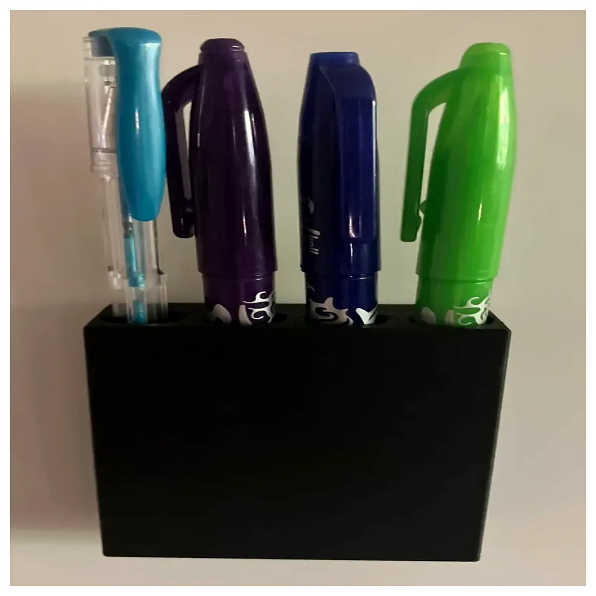 4 pen holder wall mount organizer desktop rack storage container for office supplies