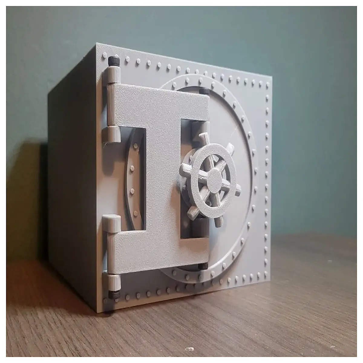 large metal vault piggy bank for kids safe money box with combination lock vintage coin storage container