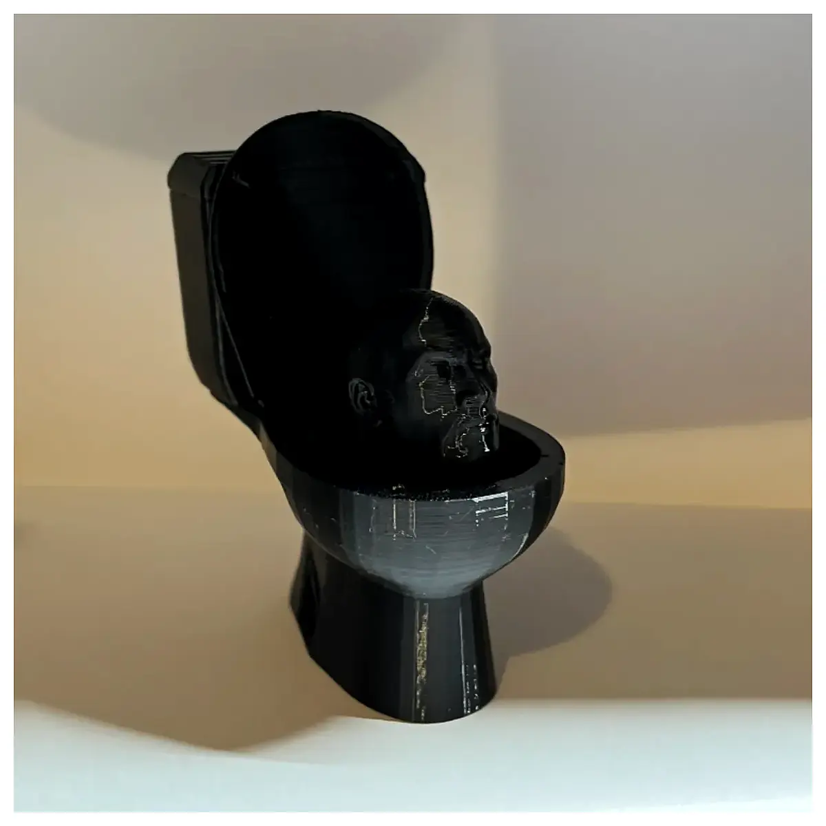 skibidi toilet rock statue resin garden decor outdoor lawn ornament funny meme gamers