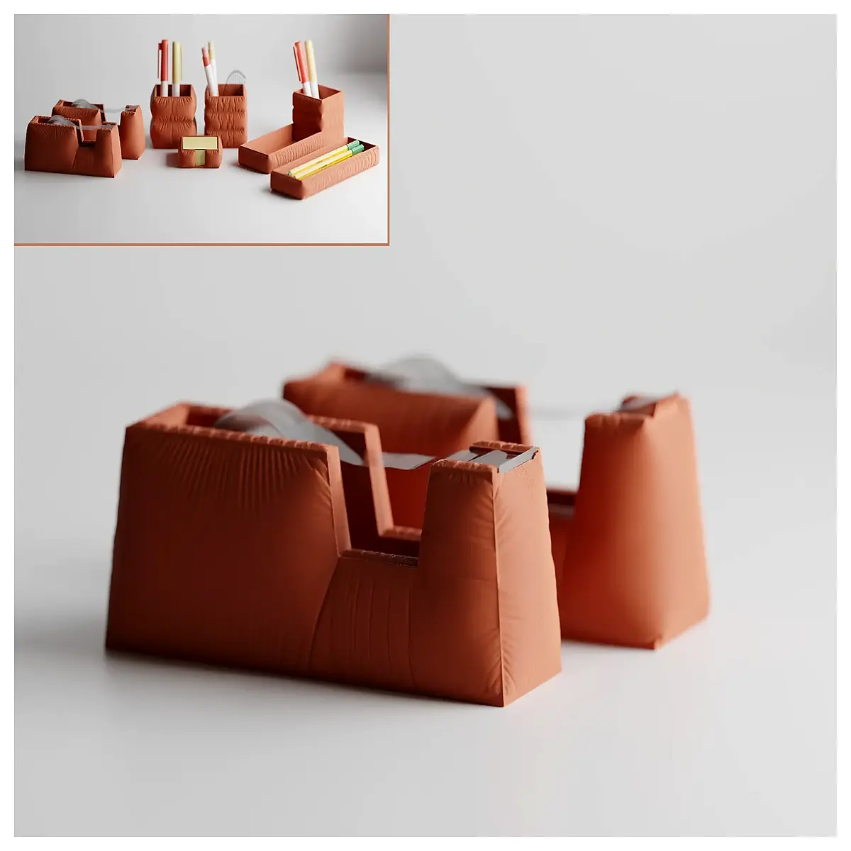 rolla soft touch tape dispenser office desk organizer duty adhesive holder desktop stationery accessories
