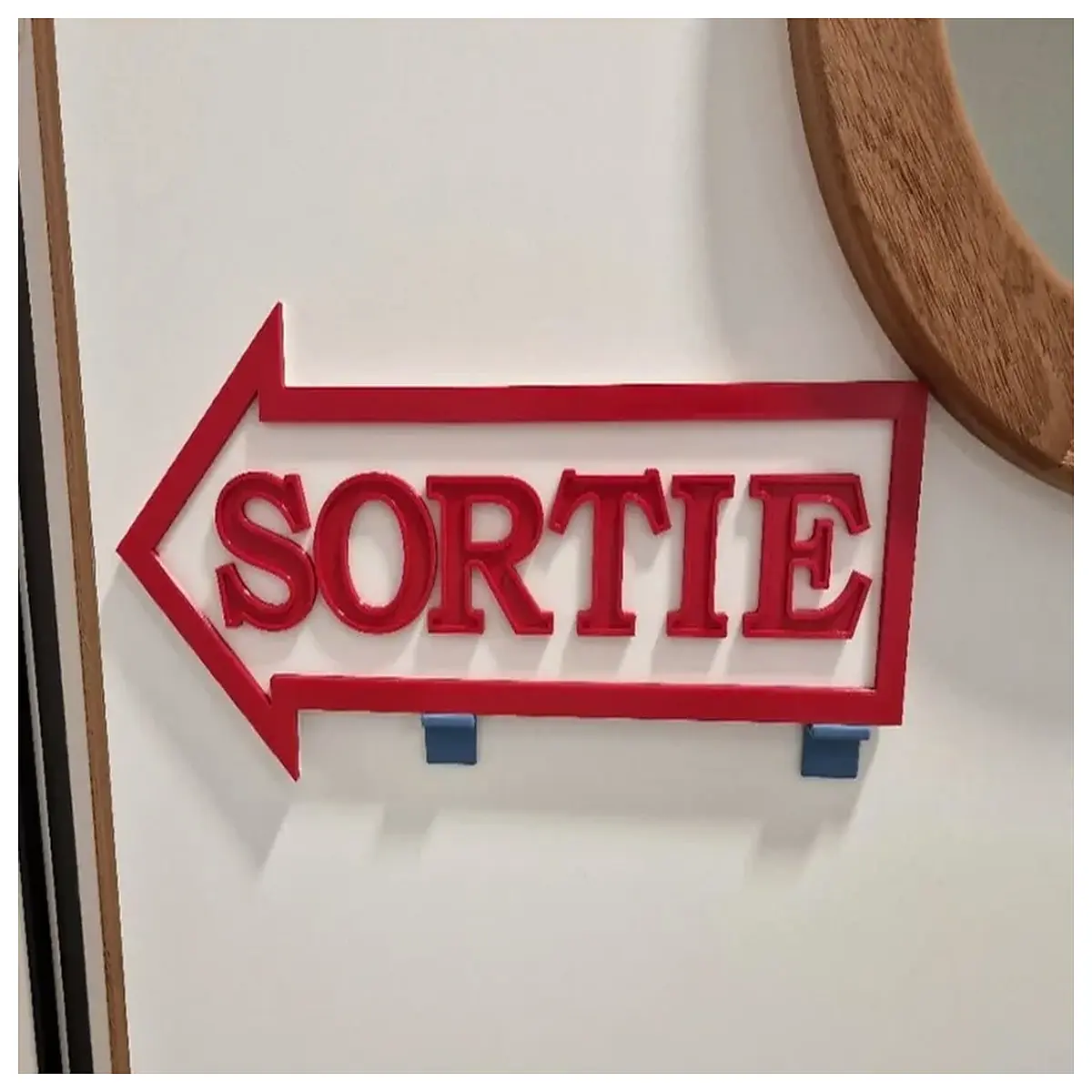 emergency exit sign illuminated way out directional safety wall mounted fire escape route indicator