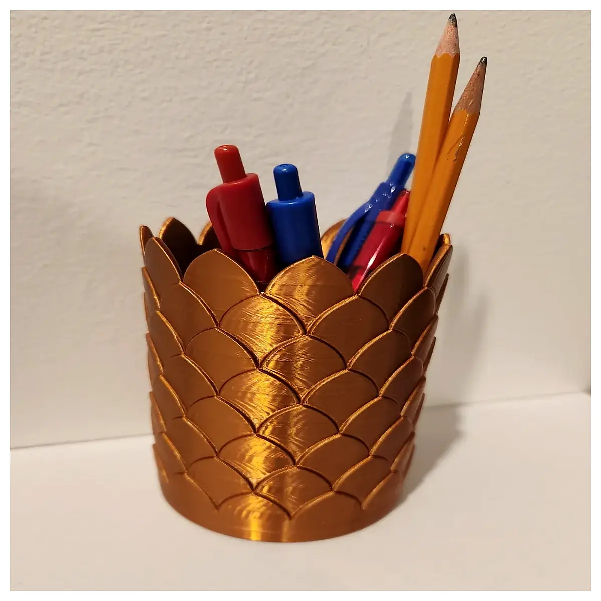 wooden desk organizer pinecone shape stationery holder for office supplies storage