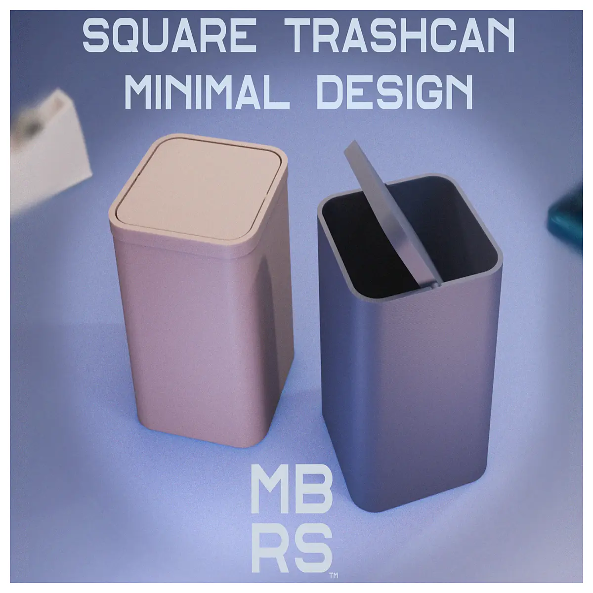 square desktop trash can with swing lid office waste bin small recycling bin for home desk