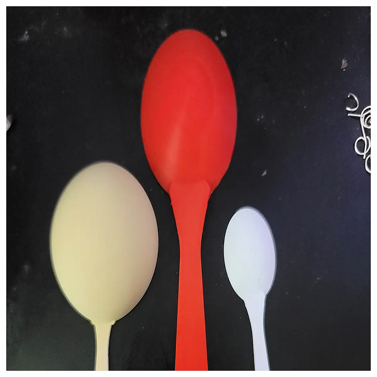 3 piece stainless steel spoon set kitchen cooking serving spoons for soup salad mixing