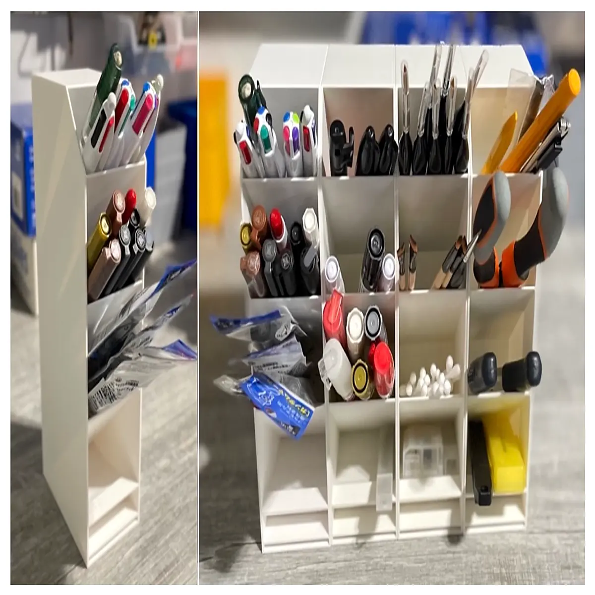 metal pen holder desk organizer with cup storage multi compartment office supplies rack stationery organizer for home office