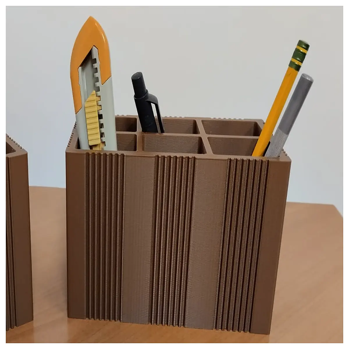 wooden block pencil holder desk organizer building blocks storage box for kids office supplies stationery