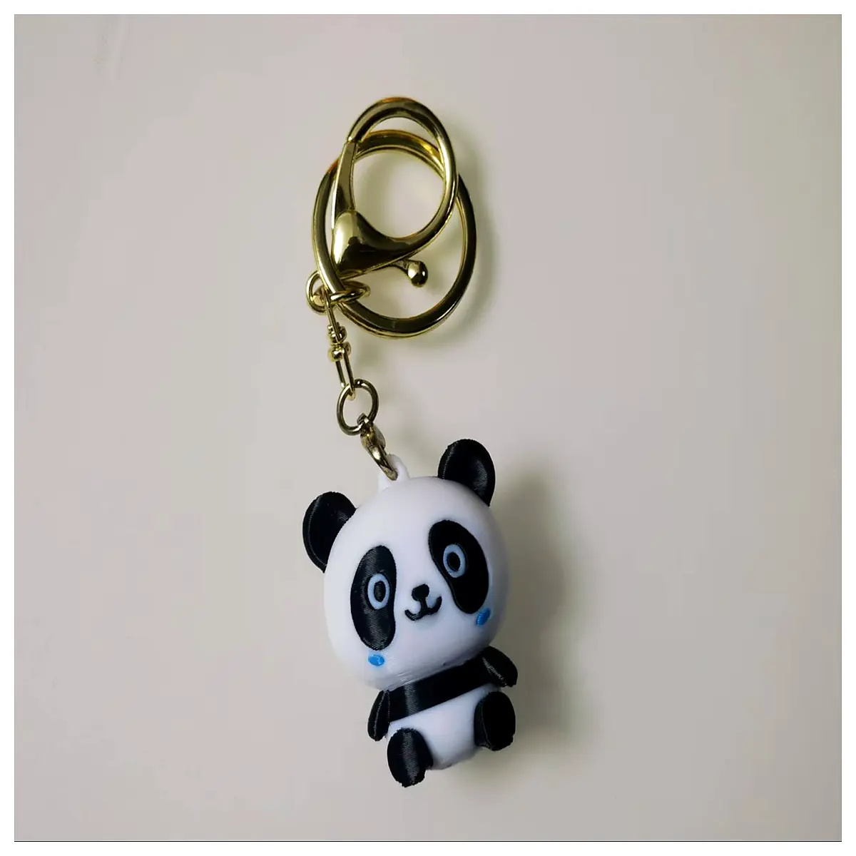 cute panda keychain bag charm key holder for women men kids gift plush toy accessory keyring