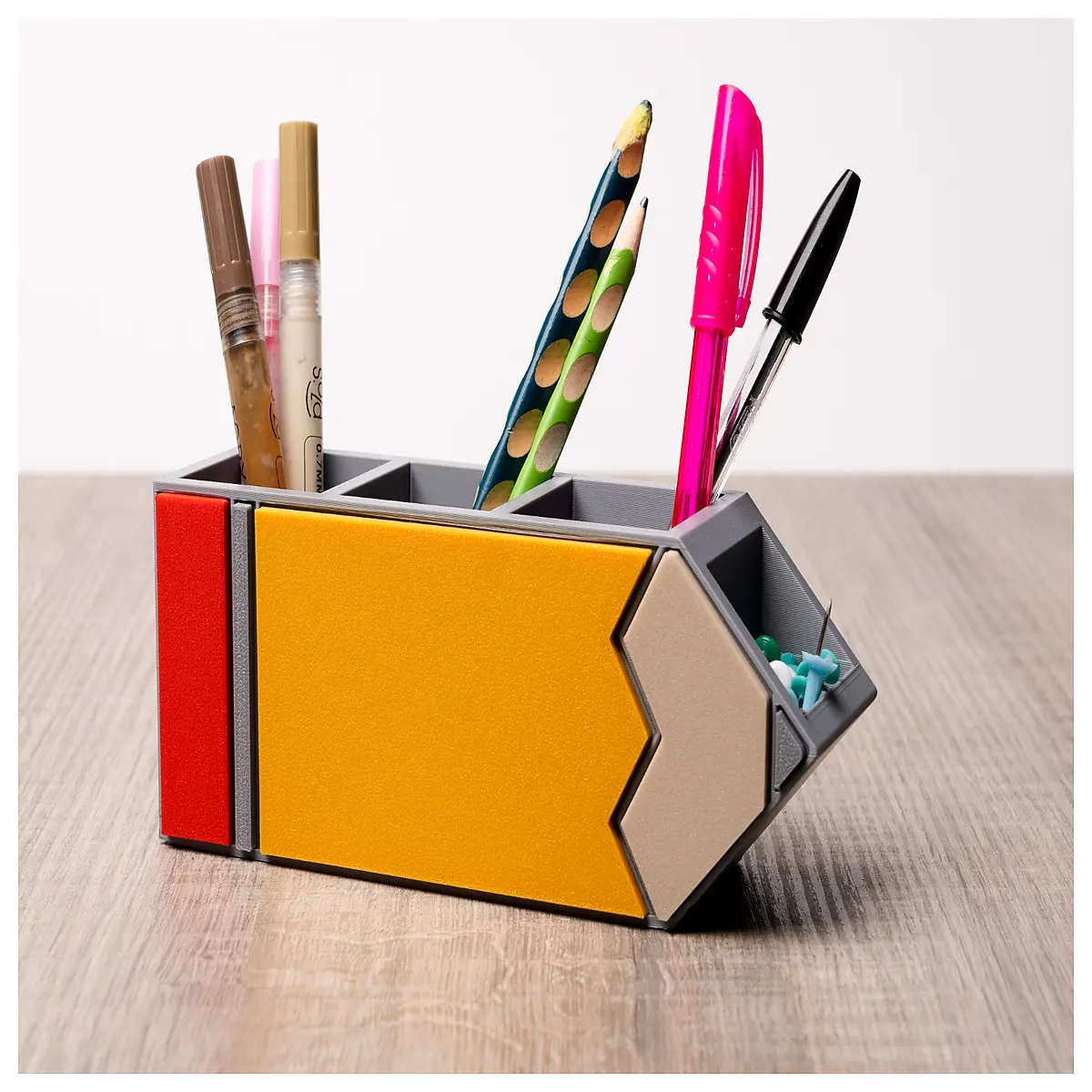 desktop pen holder organizer for office supplies metal mesh cup for writing utensils desk accessory storage