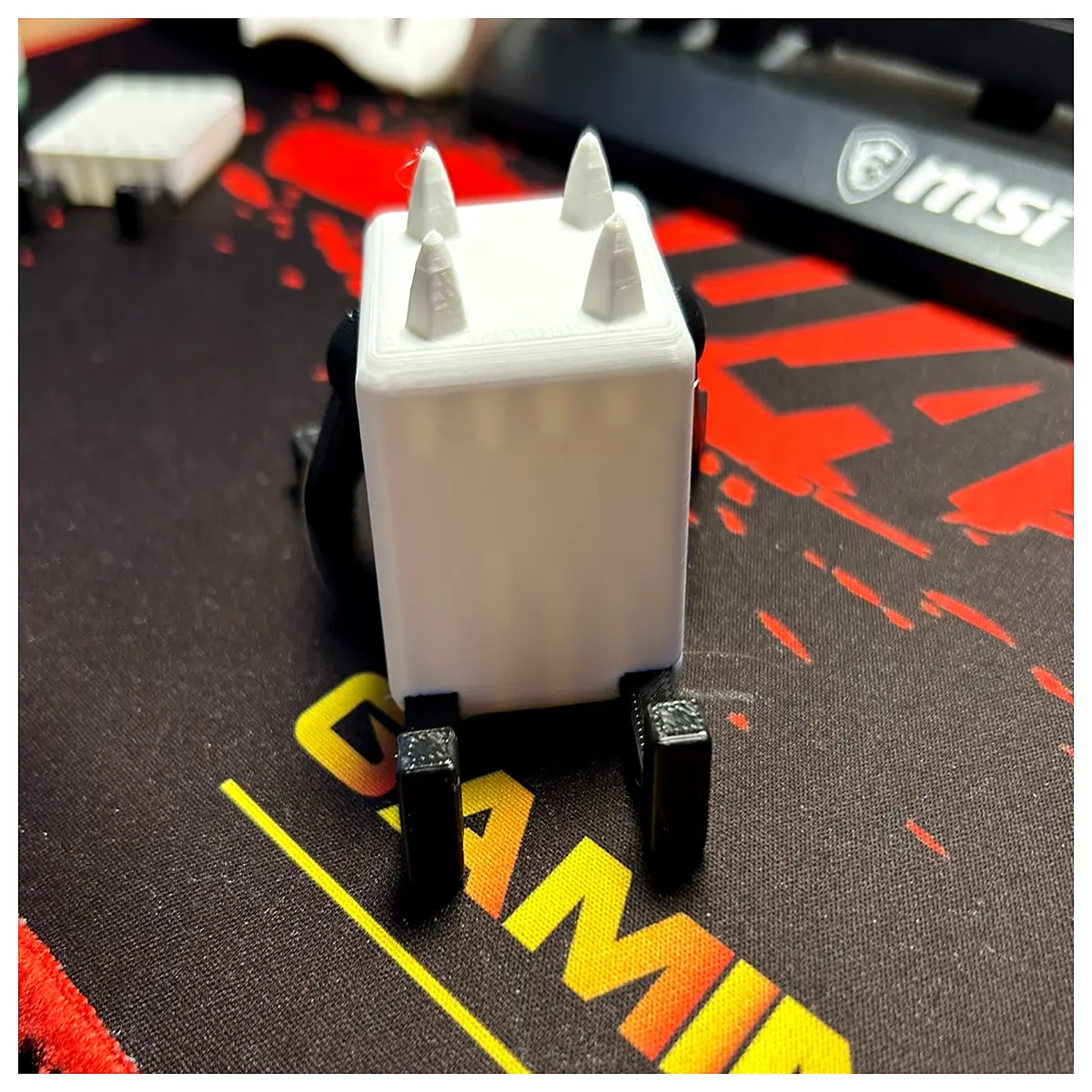 desktop phone holder for desk office organizer cable management compatible with tablet pro video call conference speaker