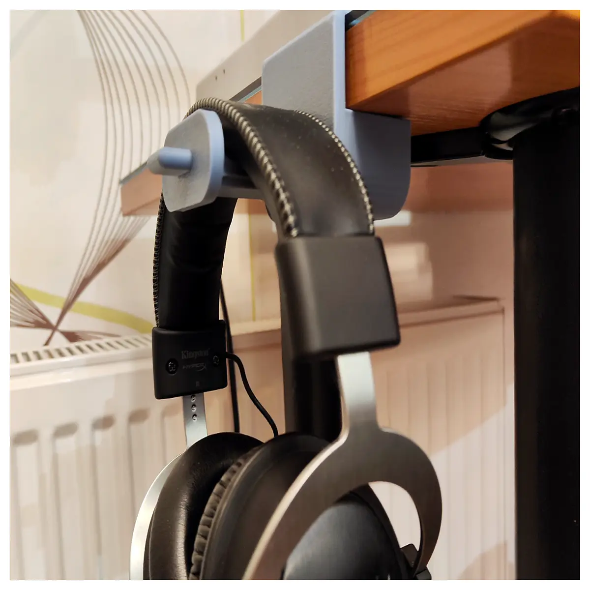 headphone desk mount 27mm thick compatible with gaming headset holder organizer for computer desk