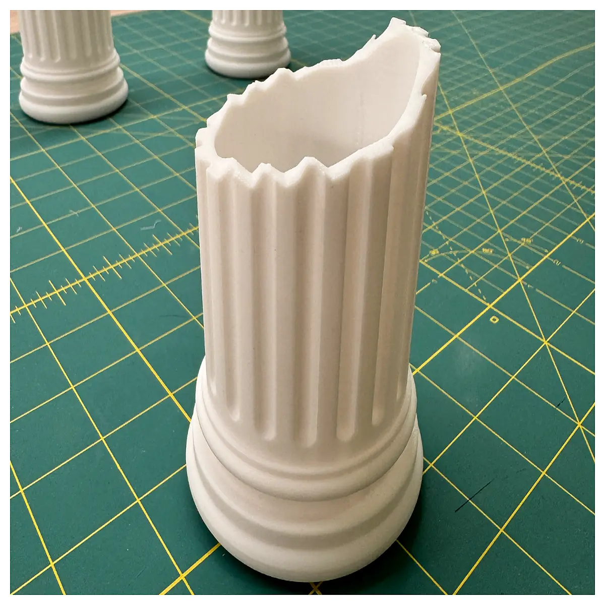 vintage roman column pencil holder desk organizer antique style broken pillar pen cup office decor rustic