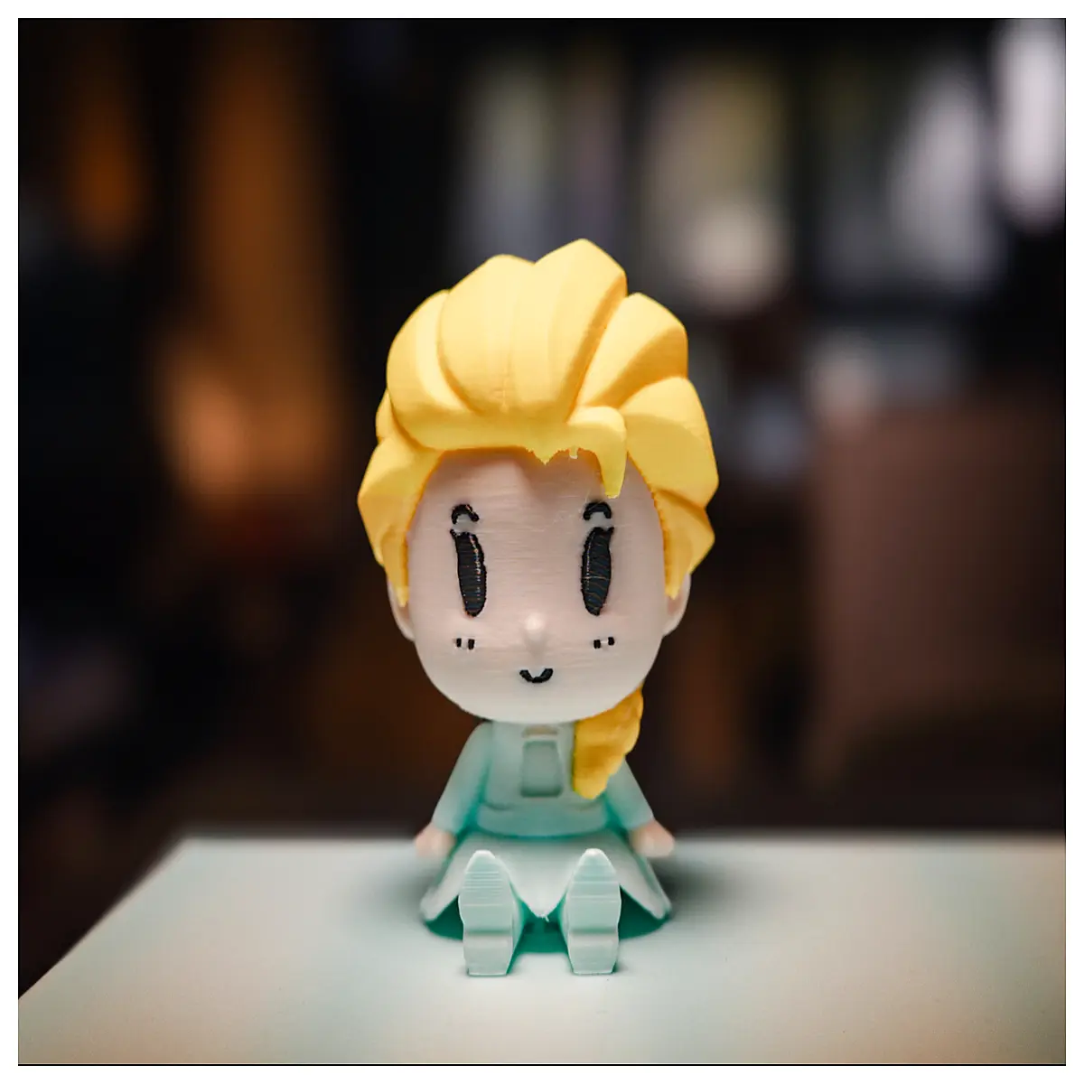cute chibi figurine sitting pose collectible doll kids princess theme party decor