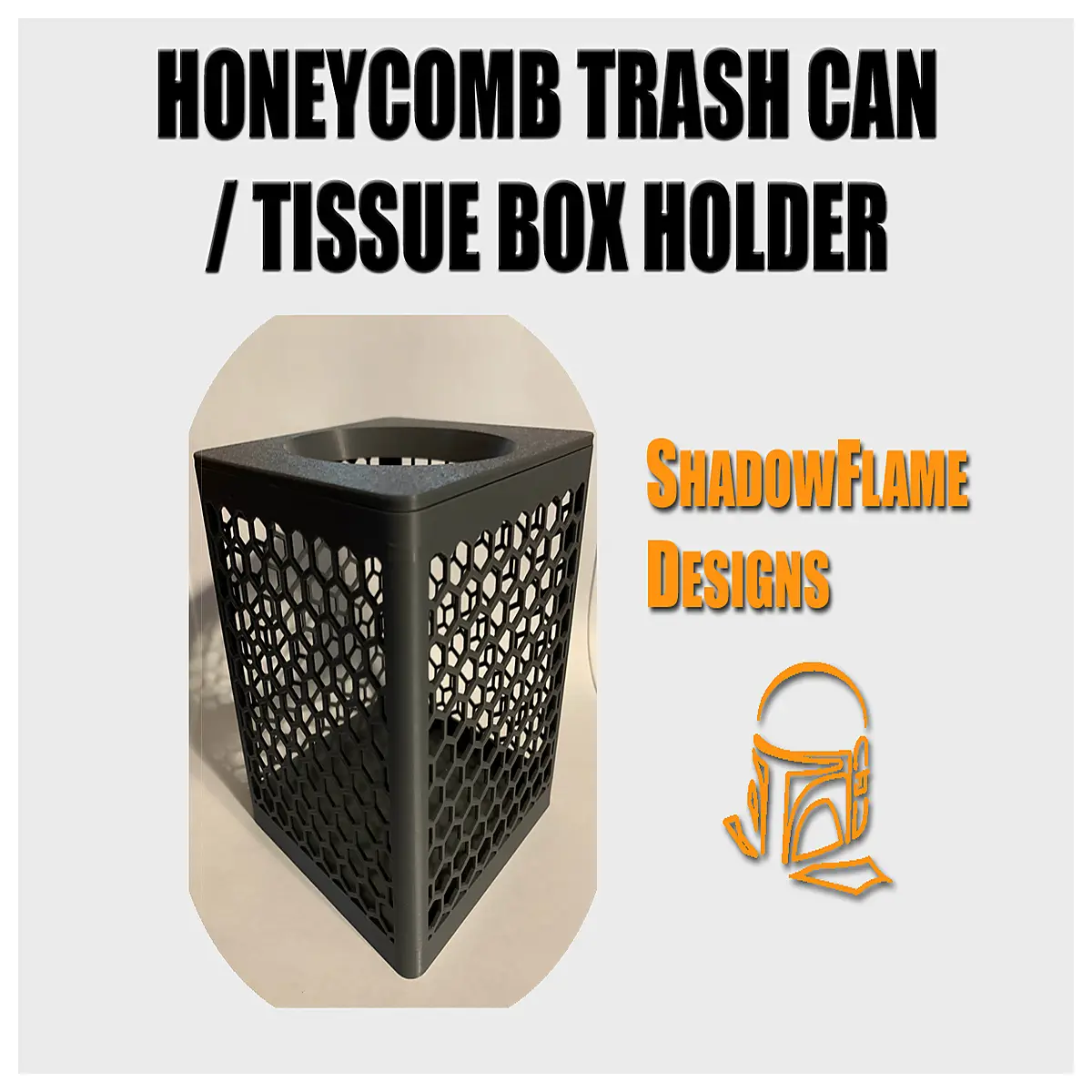 small hexagonal trash can tissue box combo organizer desktop waste bin paper holder storage for home office