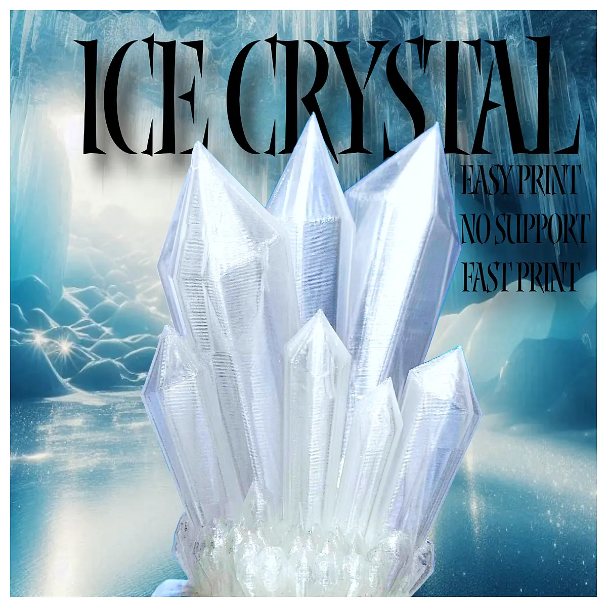 crystal ice structure base geometric shape clear quartz point home decor accent piece