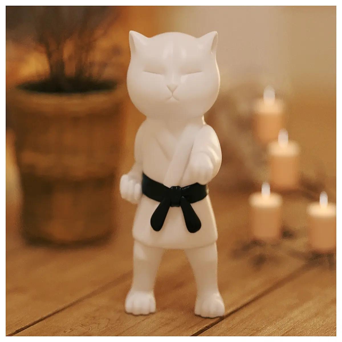 karate cat t shirt funny martial arts feline fighter design for cat lovers and anime fans geek gift