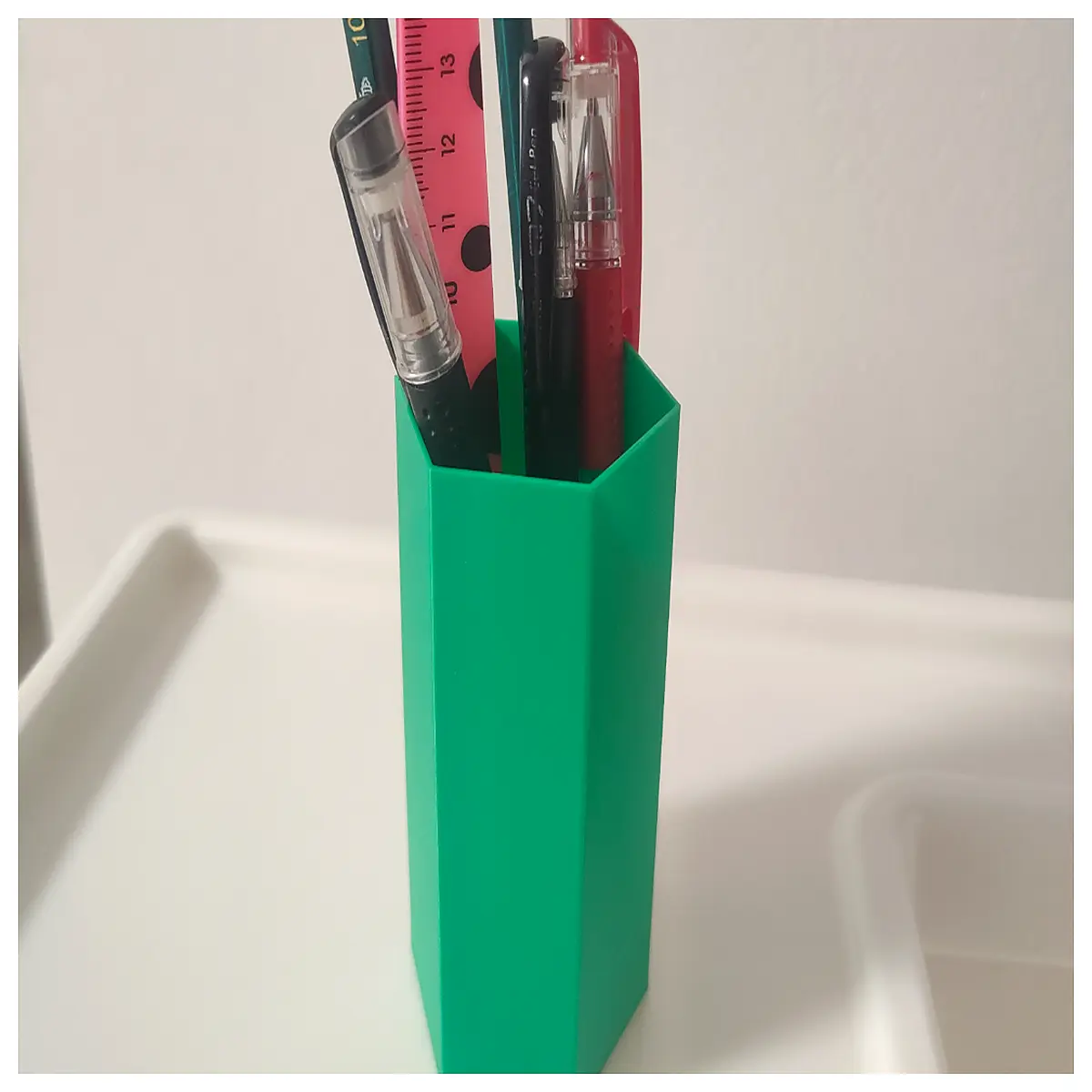 desktop organizer pen holder storage container for office supplies desk accessories cute plastic metal cup