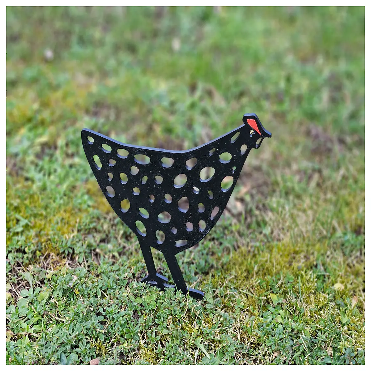 outdoor garden chicken statue deco rustic farm animal yard art weatherproof hen sculpture for patio landscape design vintage poultry home decor