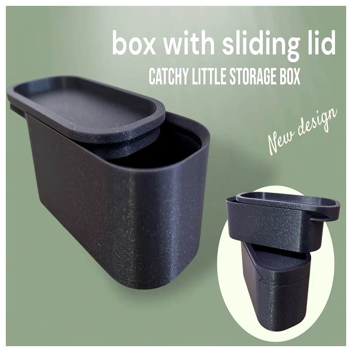mini sliding lid box storage container small jewelry case travel organizer compact cosmetic holder with cover
