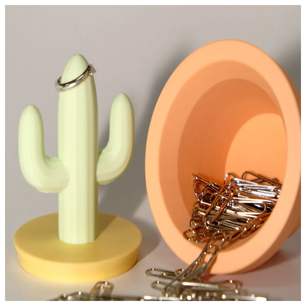 cute cactus desk organizer small trinket box for earrings rings paperclips thumbtacks office supplies storage cute desktop accessories