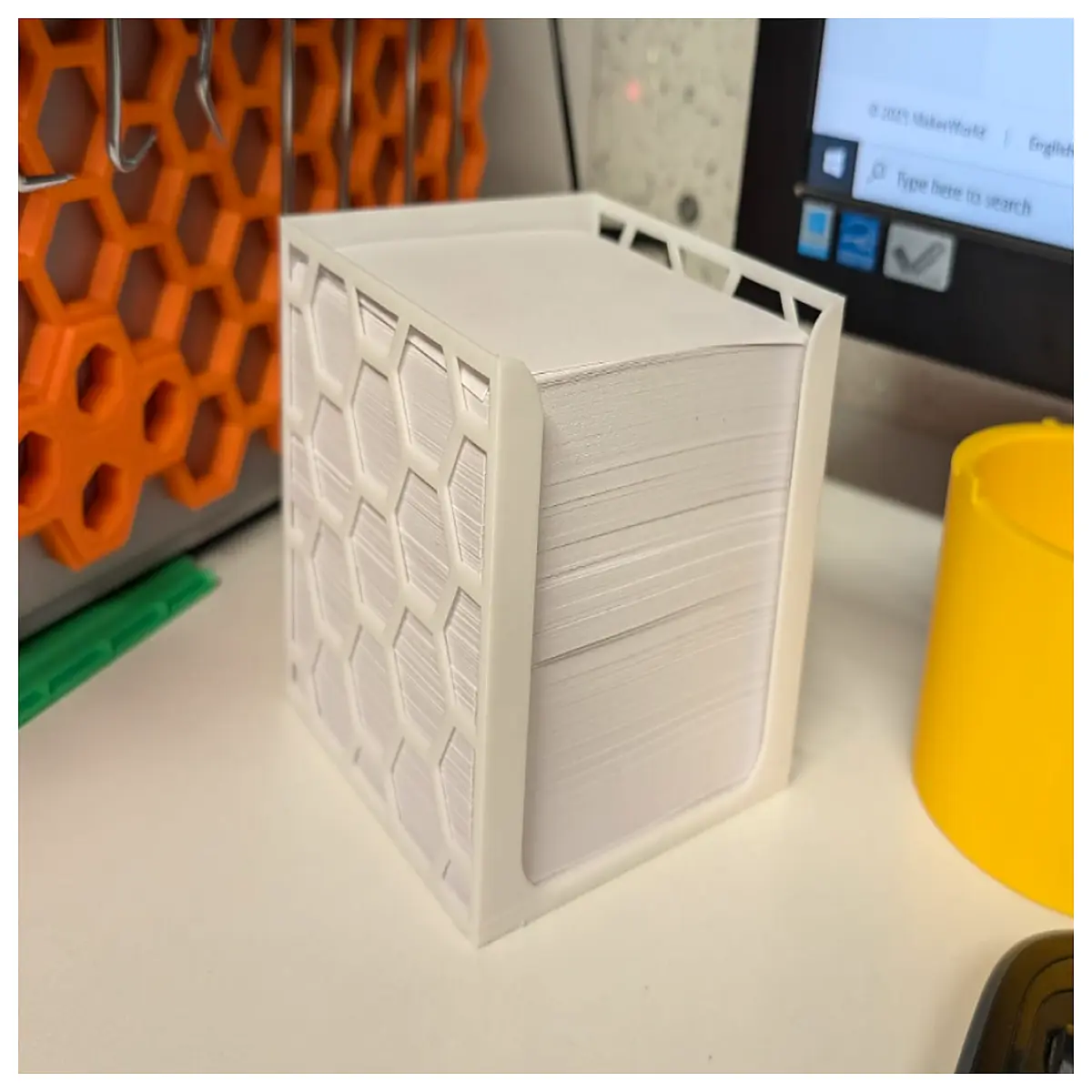 desktop sticky note holder organizer for 85x85mm paper pad office desk accessories storage