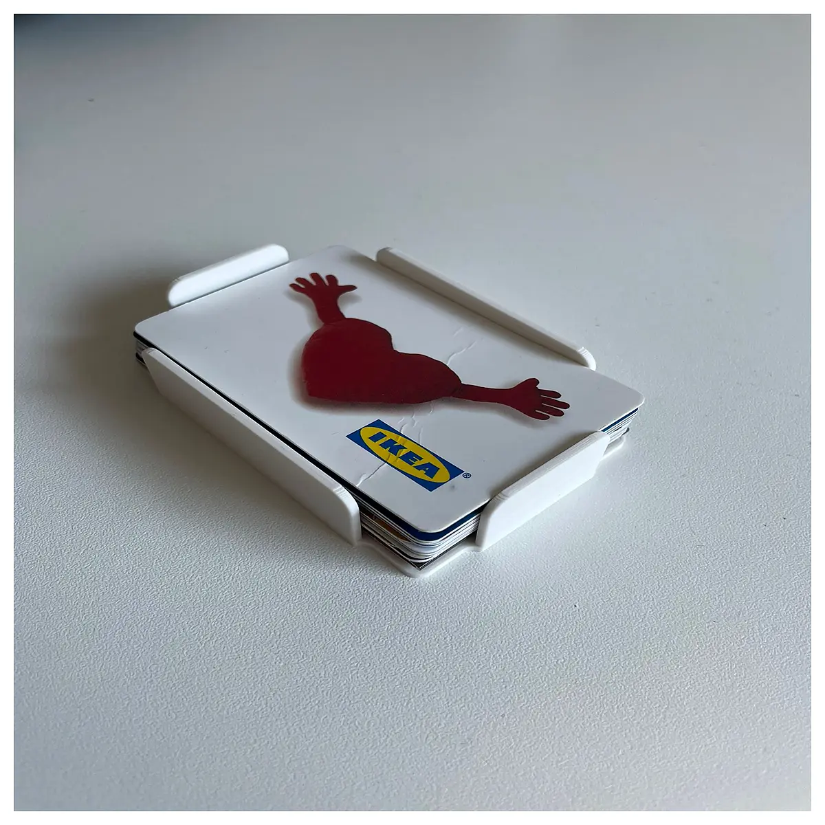 plastic card storage box organizer for credit cards business cards desktop tidy small container