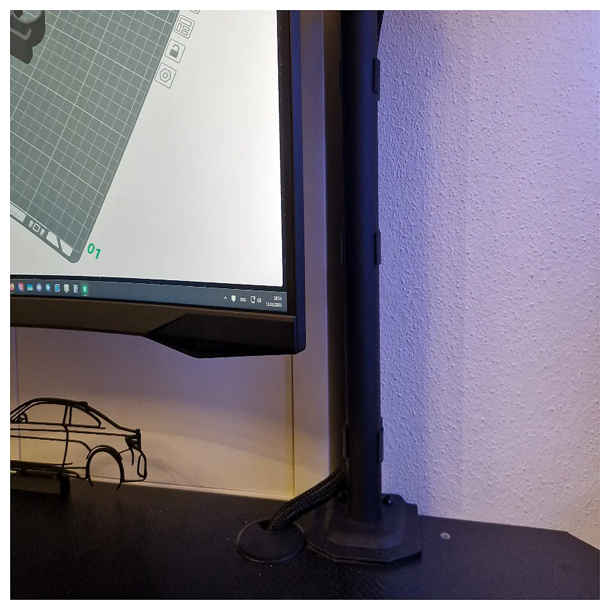 30mm monitor arm cable management clips organizer wire holder routing tidy desktop setup accessories