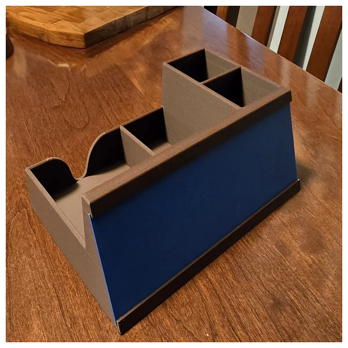 custom name desk organizer with plaque personalized nameplate office supplies engraved wooden desktop storage box monogrammed coworkers