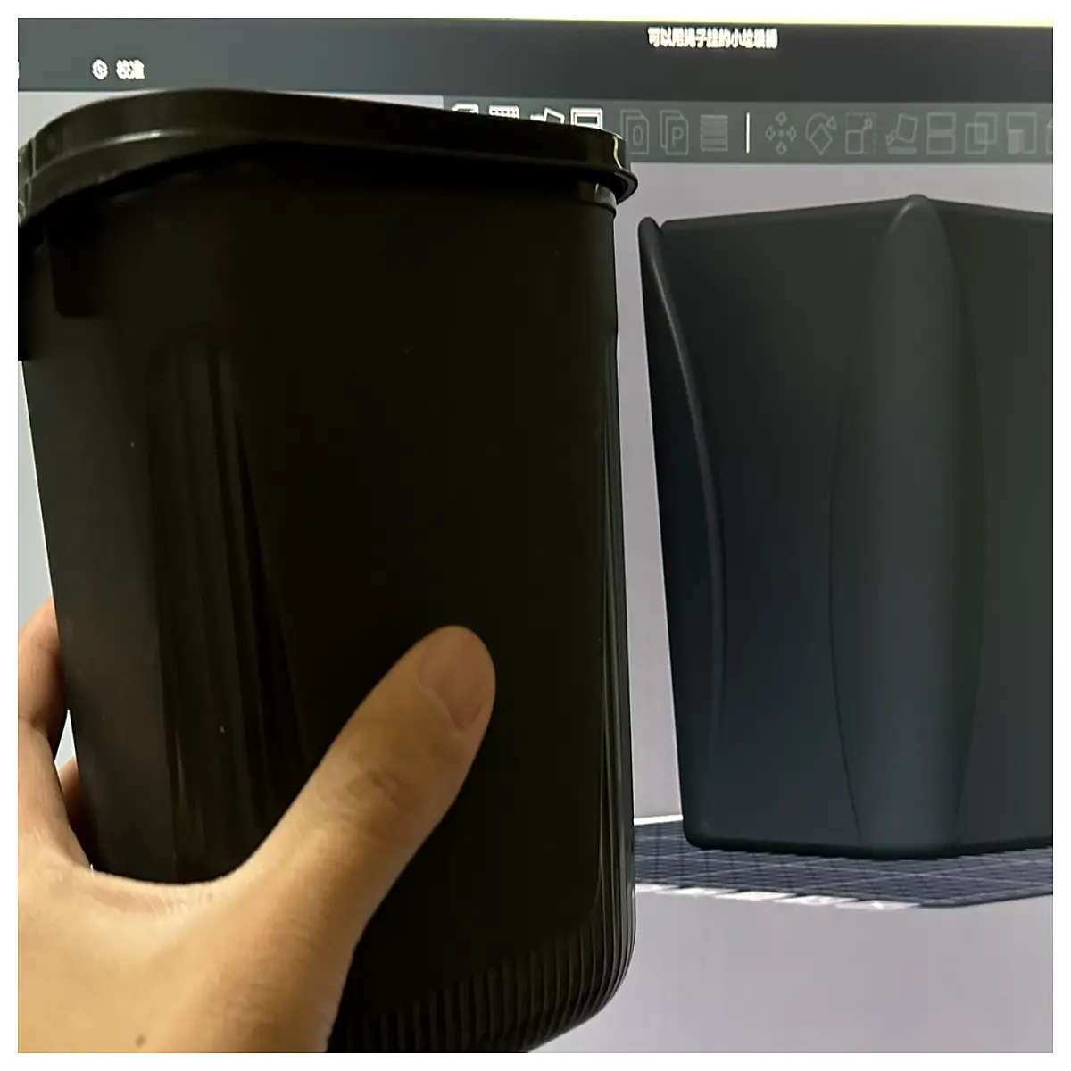 hanging trash can small waste bin for kitchen bathroom compact mini garbage pail with rope hook
