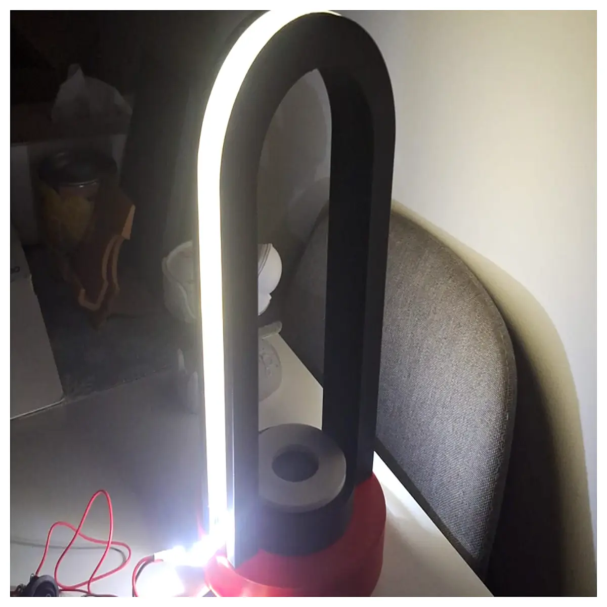 rgb gaming headset with usb hub base for desk organizer pc accessories cool lighting