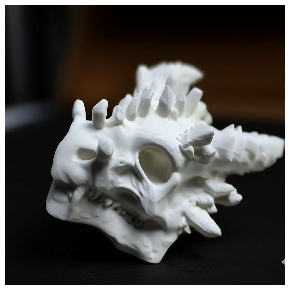crystal dragon skull prop fantasy decor gothic home ornament rare collectible gaming accessory