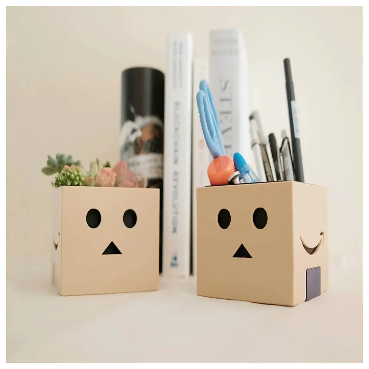 desk organizer with compartments eco friendly office storage bin small plant pot holder minimalist desktop caddy for pens and accessories