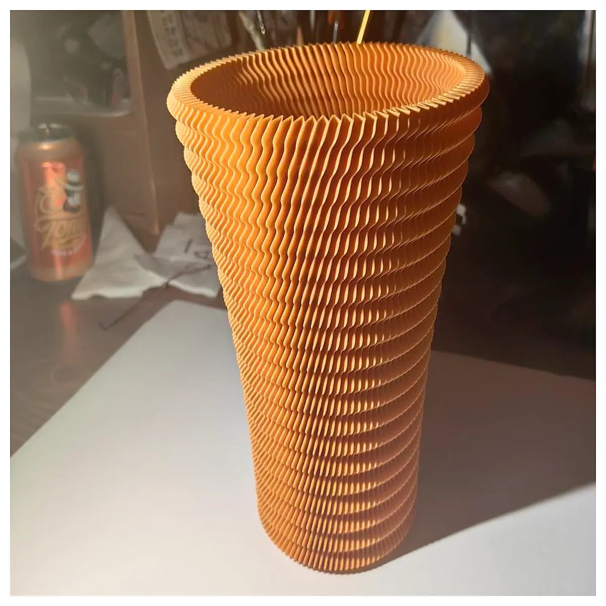 wavy accordion vase home decor modern art glass container for dried flowers living room centerpiece sculptural accent piece
