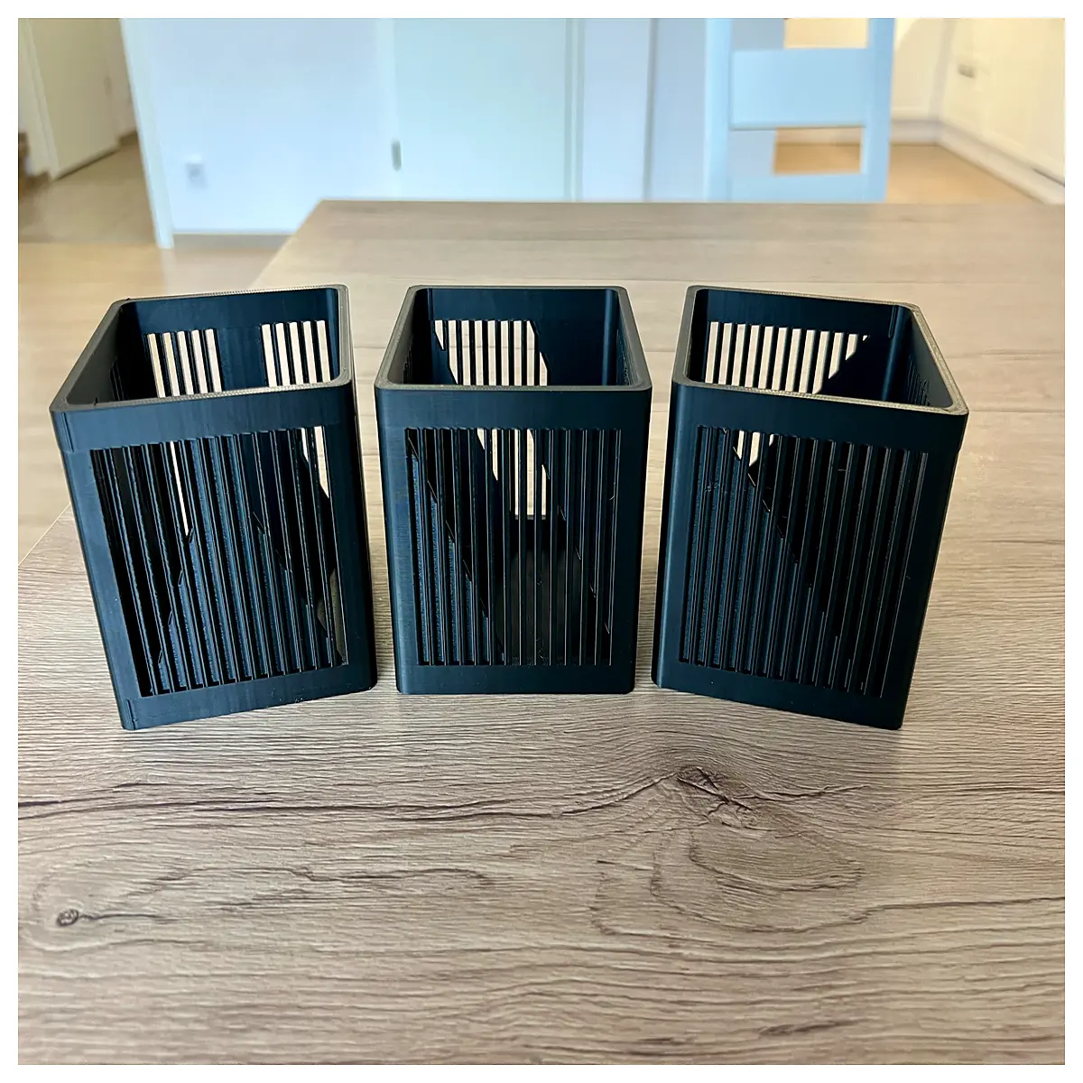3 piece pen holder set desk organizer mesh metal pencil cup stationery storage for office home school supplies