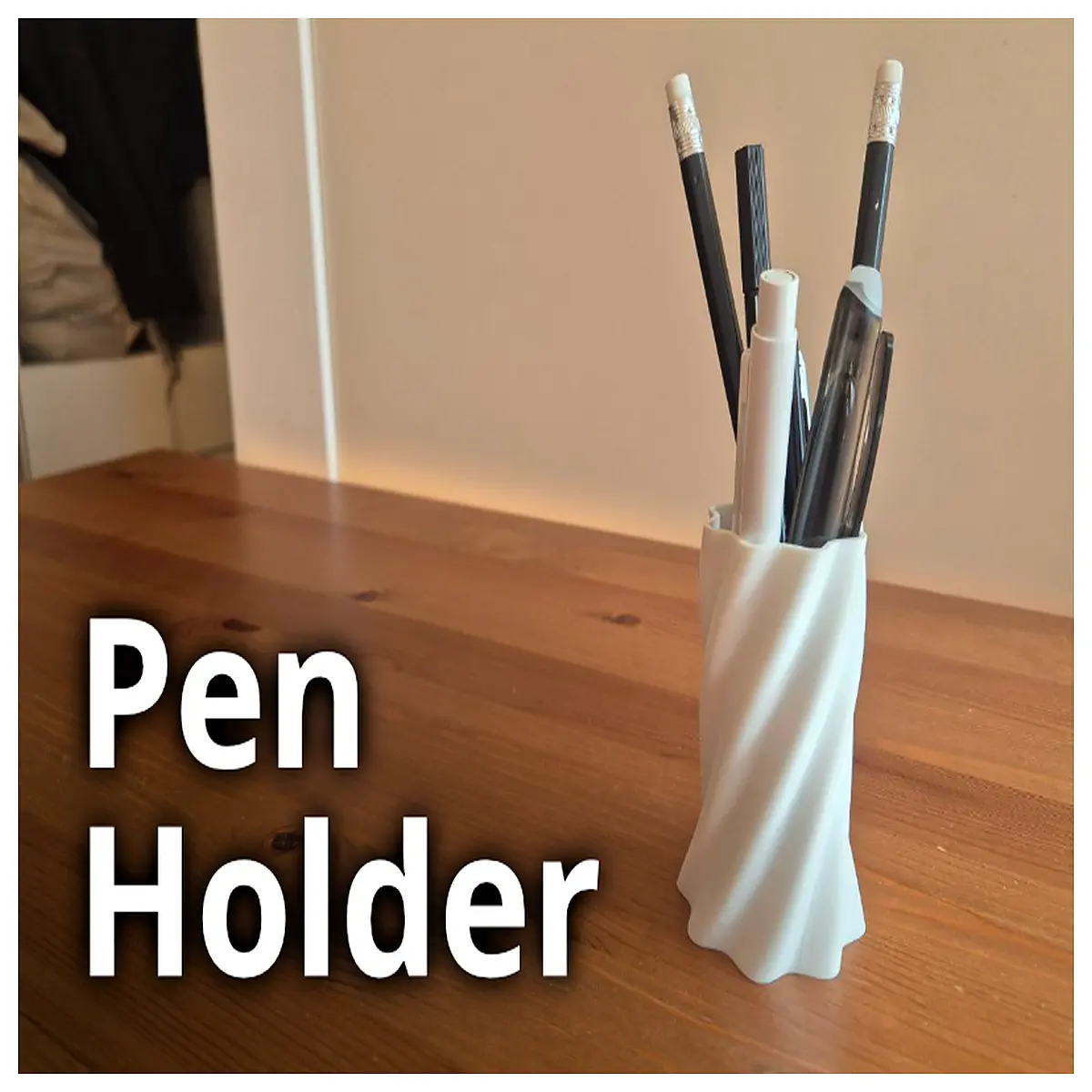 wooden pen holder desk organizer for office supplies stylish pen for home office decor multi slot pencil cup storage