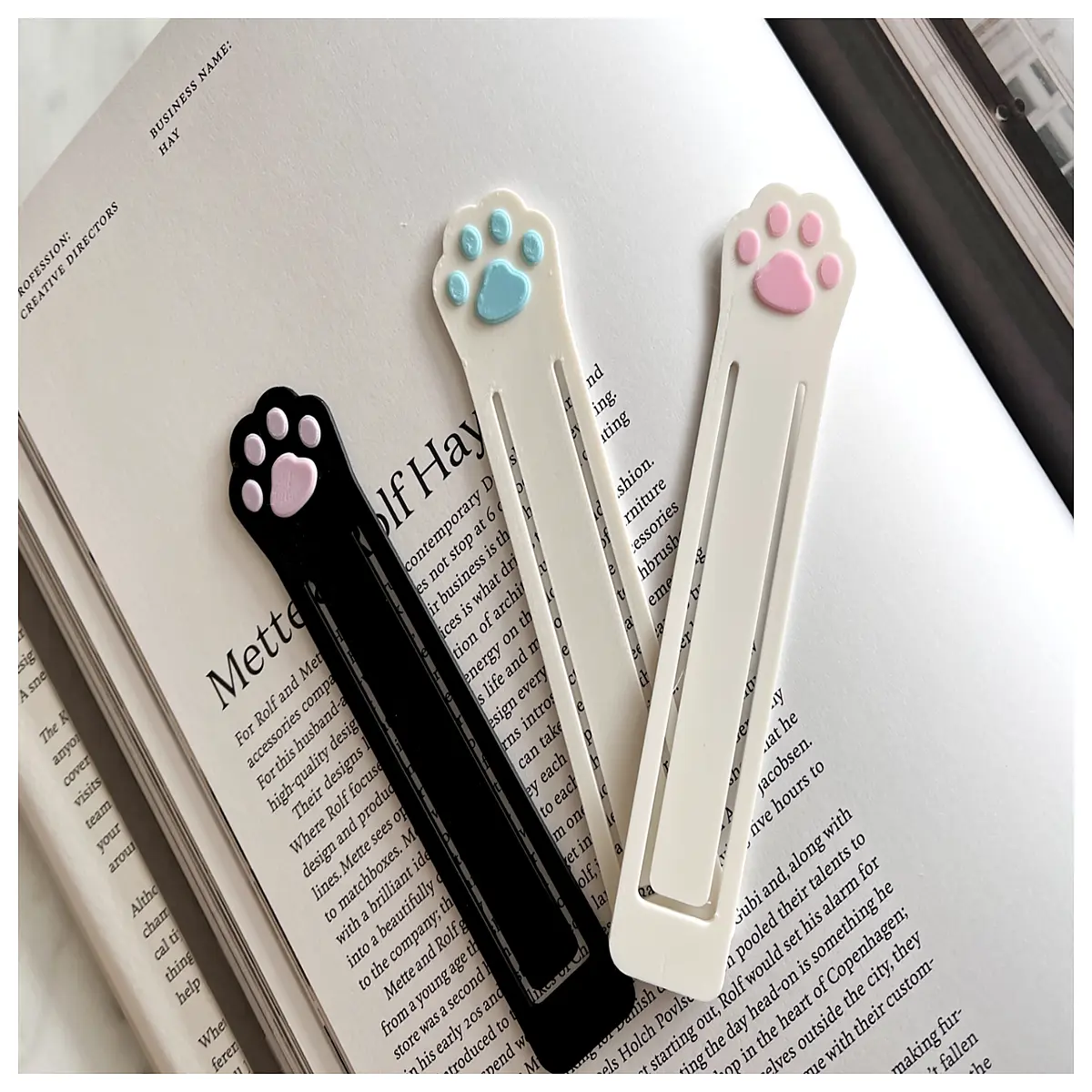 cute animal paw print bookmark for reading lovers literary gift aesthetic page marker school supplies stationery reading accessories