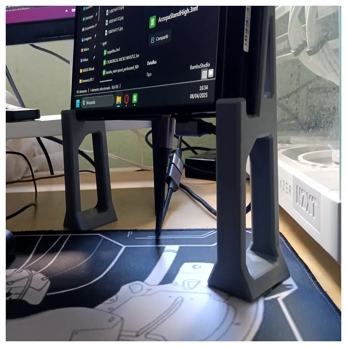 dual monitor vertical riser for laptop desk organizer duty adjustable screen holder ergonomic office accessories