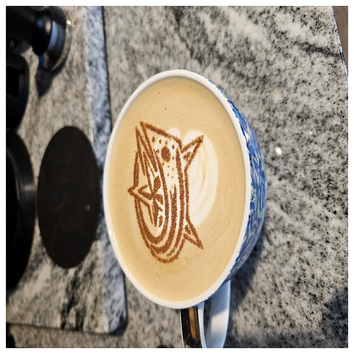 perfect colombo blue jacket cbj latte art template stencil barista coffee shop decor brewing tool