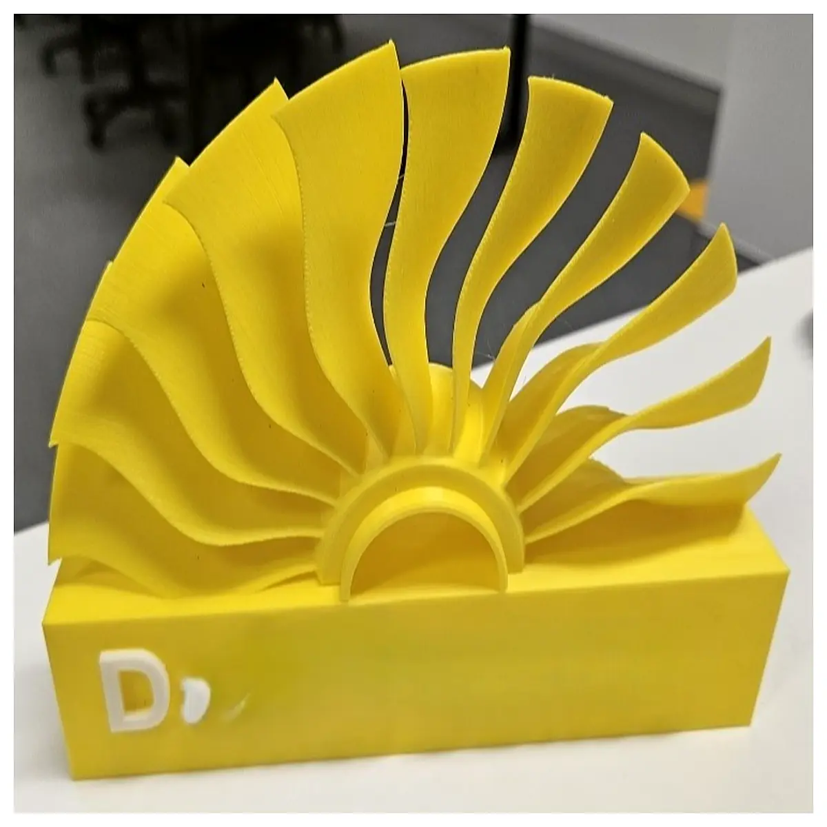 custom office desk nameplate aviation engine style metal plaque with engraving for executive workspace