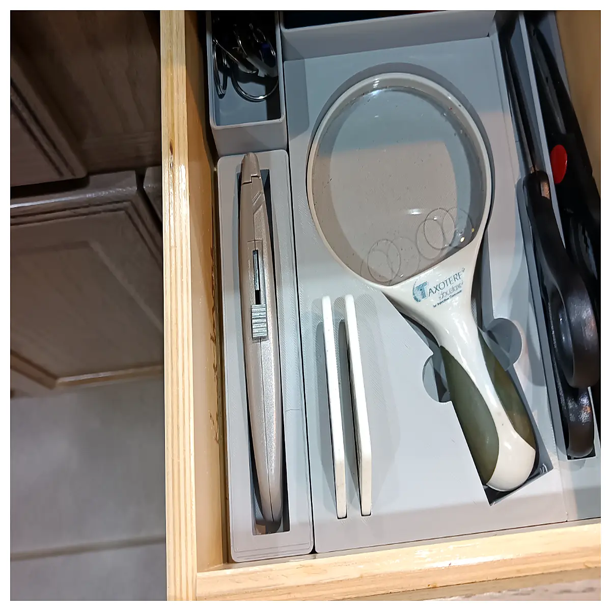1x4 multi function organizer slot holder rack storage box for kitchen countertop utensil management